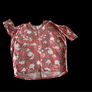 Honeyme Coral Floral Blouse